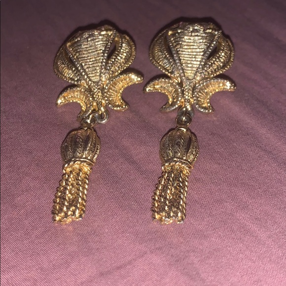 Beautiful vintage Gold drop earrings - Picture 3 of 4